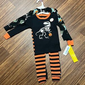 Carter's Black and Orange Halloween Pajamas Set of 2